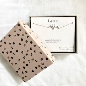 LArocks Heartbeat  Sterling Silver Necklace NWT